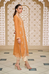 DA-1755 ORANGE EMBROIDERED KURTA